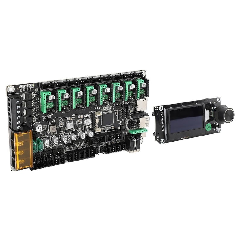 plplaaoo MKS Monster8 V2 32 Bit Control Board Upgraded Safety Circuits 8 Axes Control DIY Support Multiple Functions LCD Graphic Display Screen for Voron 2.4 Ender 3 Series 3D Printers - Image 3